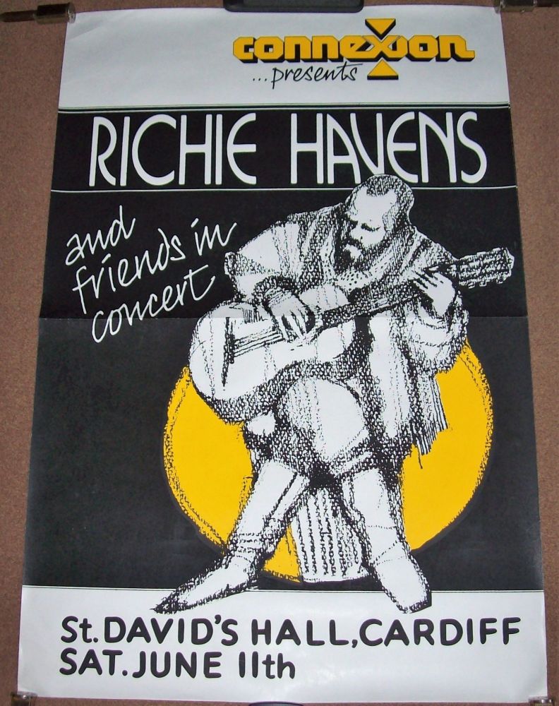 RICHIE HAVENS RARE CONCERT POSTER SAT11th JUNE 1988 ST. DAVID’S HALL CARDIF