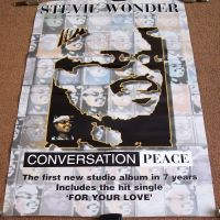 STEVIE WONDER U.K. RECORD COMPANY PROMO POSTER 'CONVERSATION PEACE' ALBUM 1995