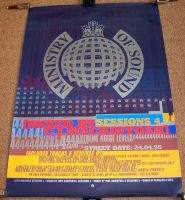 MINISTRY OF SOUND SUPERB UK RECORD COMPANY PROMO POSTER 'SESSIONS 4' ALBUM 1995