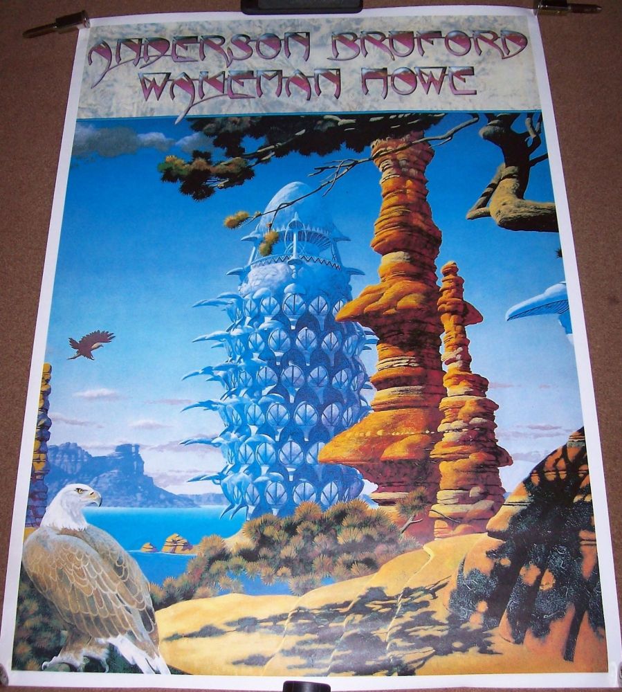 YES ANDERSON BRUFORD WAKEMAN HOWE U.K. RECORD COMPANY ALBUM PROMO POSTER 19