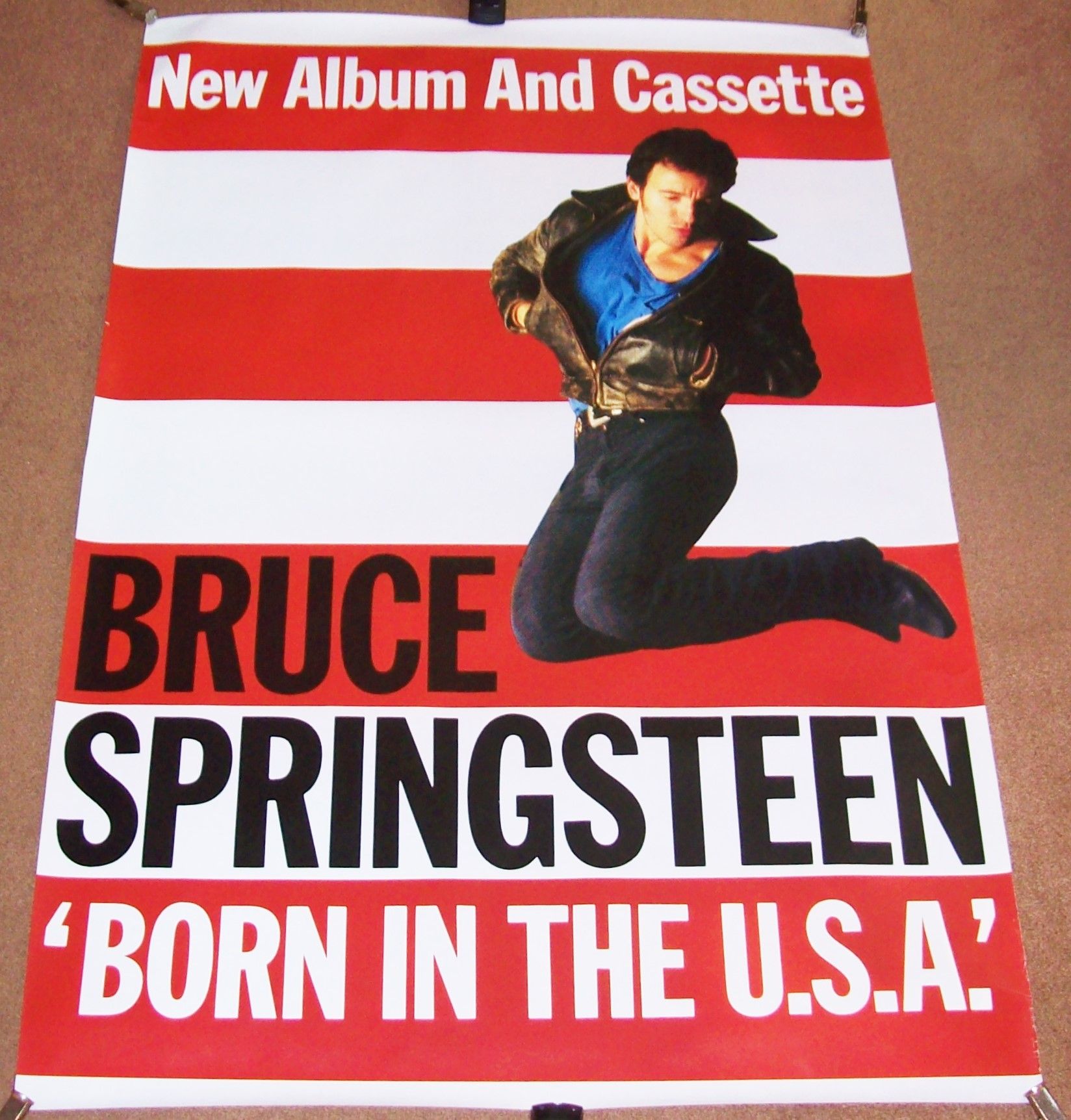 BRUCE SPRINGSTEEN U.K. RECORD COMPANY PROMO POSTER FOR THE RELEASE OF THE A