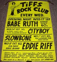 BABE RUTH SLOWBONE CITY BOY PROG ROCK STUNNING SEPT/OCT 1975 U.K. CONCERT POSTER