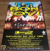 BON JOVI 'THESE DAYS' CONCERT POSTER SATURDAY 6th JULY 1996 MILTON KEYNES BOWL SMALL