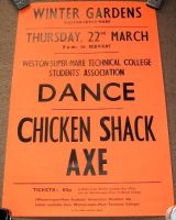 CHICKEN SHACK CONCERT POSTER THURSDAY 22nd MARCH 1973 WESTON SUPER MARE U.K.
