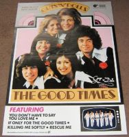 GUYS AND DOLLS RARE U.K. RECORD COMPANY PROMO POSTER "THE GOOD TIMES" ALBUM 1976