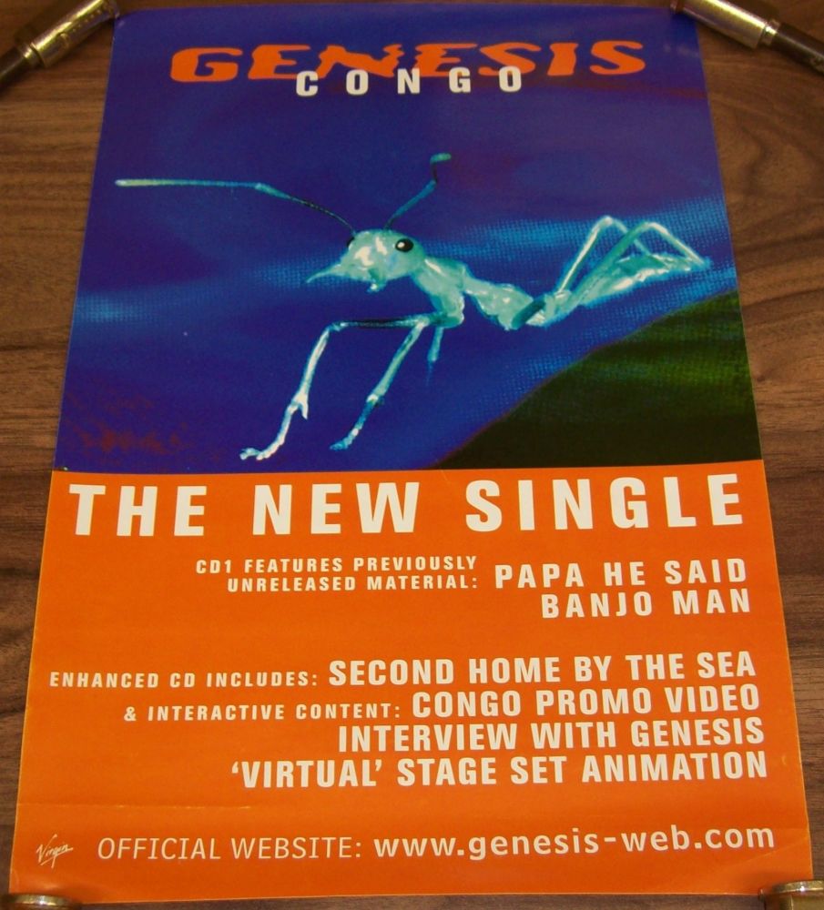 GENESIS SUPERB U.K. RECORD COMPANY PROMO POSTER FOR THE SINGLE 