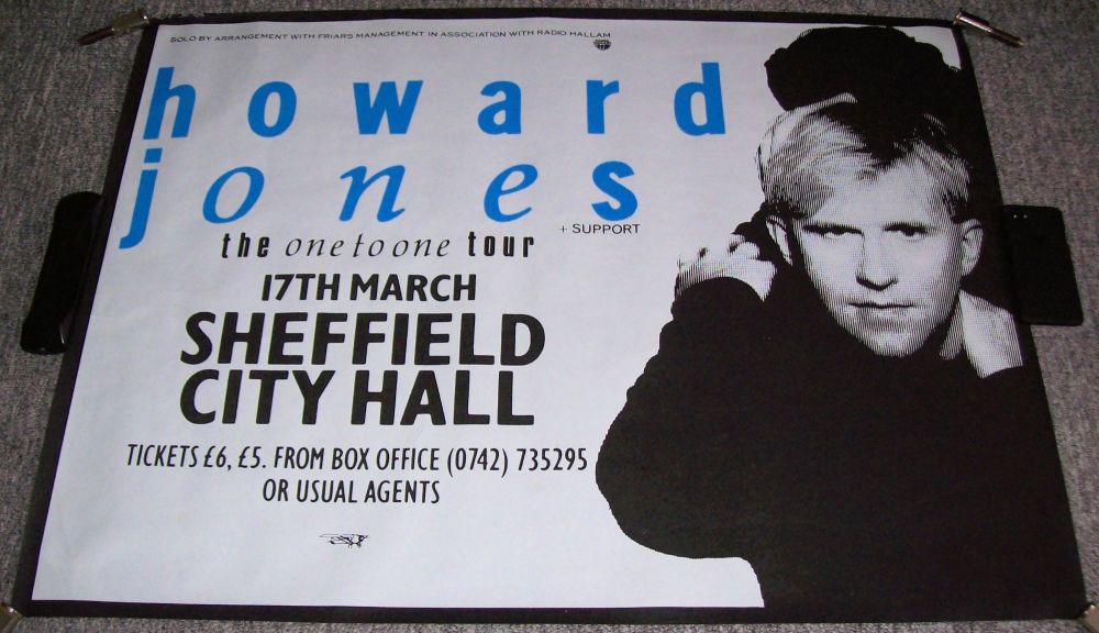 HOWARD JONES STUNNING CONCERT POSTER TUESDAY 17th MARCH 1987 SHEFFIELD CITY