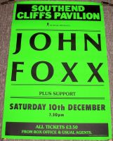 JOHN FOXX ULTRAVOX RARE CONCERT POSTER SAT 10th DEC 1983 SOUTHEND PAVILION U.K.