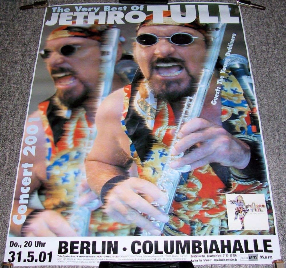 JETHRO TULL YOUNG DUBLINERS STUNNING RARE MAY 2001 BERLIN GERMAN CONCERT PO