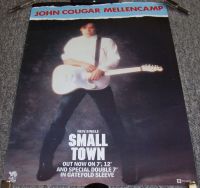 JOHN COUGAR MELLENCAMP U.K. RECORD COMPANY PROMO POSTER 'SMALL TOWN' SINGLE 1985