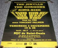 LINK WRAY THE JECKYLLS THE GORGONS CONCERT POSTER 3rd DECEMBER 1993 PARIS FRANCE