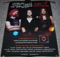 KITTIE RARE UK RECORD COMPANY PROMO AND TOUR POSTER FOR THE ALBUM "ORACLE" 2001