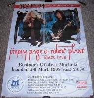 LED ZEPPELIN PAGE & PLANT STUNNING CONCERT POSTER 5-6 MARCH 1998 ISTANBUL TURKEY