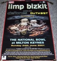 LIMP BISKIT DEFTONES OUTKAST GODSMACK CONCERT POSTER MILTON KEYNES SUNDAY 24th JUNE 2001