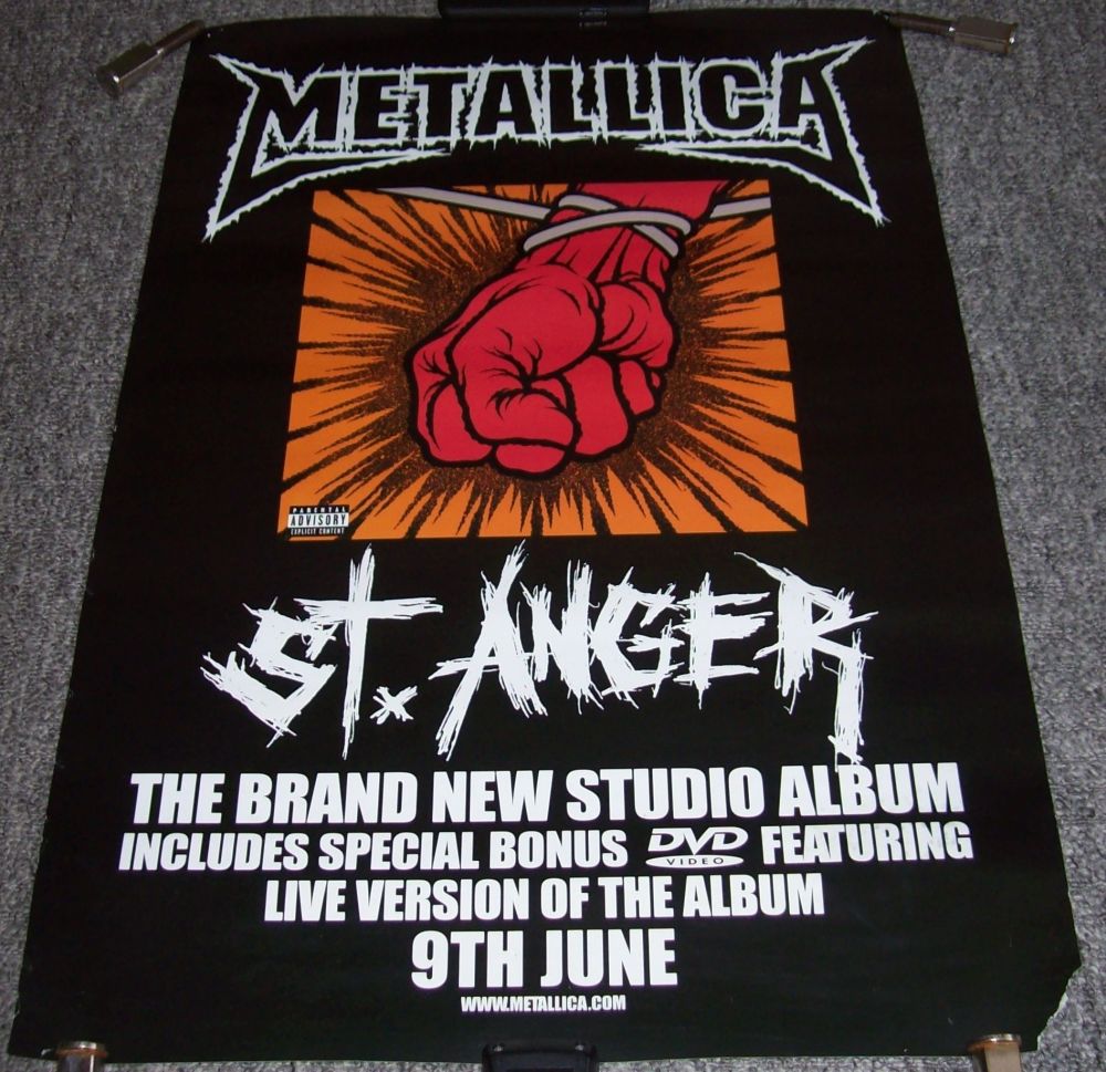 METALLICA U.K. RECORD COMPANY PROMO POSTER FOR THE ALBUM 