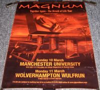 MAGNUM CONCERTS POSTER MANCHESTER AND WOLVERHAMPTON 'BREATH OF LIFE' TOUR 2002