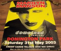 MARILYN MANSON DONINGTON PARK SATURDAY 31st MAY 2003 DOWNLOAD FESTIVAL POSTER