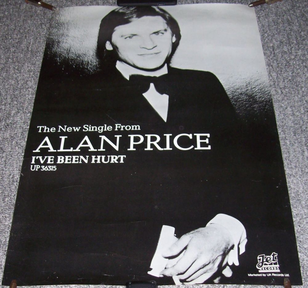 ALAN PRICE SUPERB UK RECORD COMPANY PROMO POSTER 