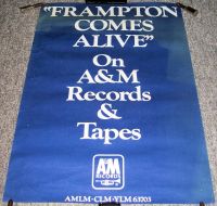 PETER FRAMPTON UK RECORD COMPANY PROMO POSTER "FRAMPTON COMES ALIVE" ALBUM 1976 
