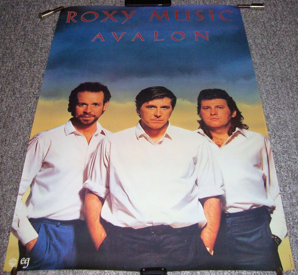 ROXY MUSIC STUNNING RARE U.S. RECORD COMPANY PROMO POSTER ‘AVALON’ ALBUM IN