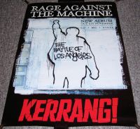 RAGE AGAINST THE MACHINE UK PROMO POSTER "THE BATTLE FOR LOS ANGELES" ALBUM 1999
