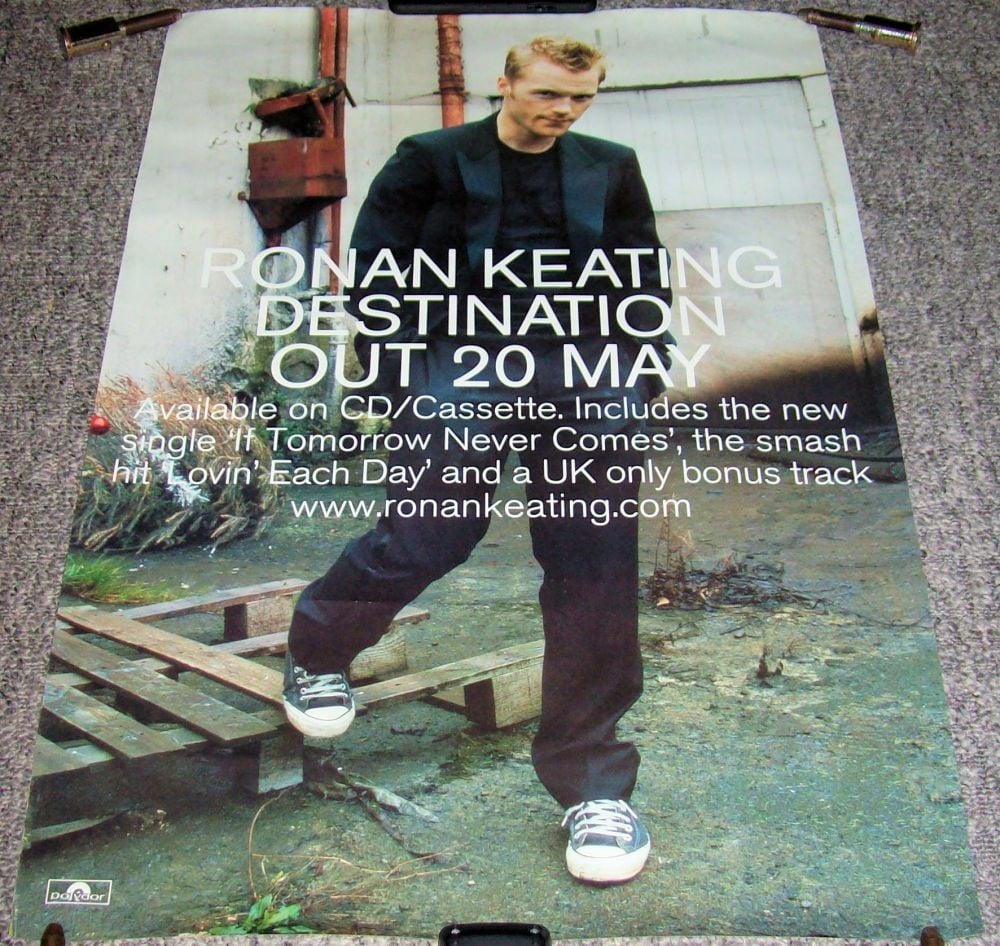 RONAN KEATING U.K. RECORD COMPANY PROMO POSTER FOR THE ALBUM 