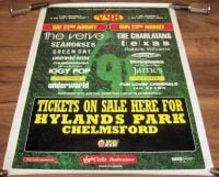 ROBBIE WILLIAMS THE VERVE IGGY POP GREEN DAY TEXAS JAMES IGGY POP 'V 98' FESTIVAL POSTER PRE FULL ARTISTS AND TICKET SALES