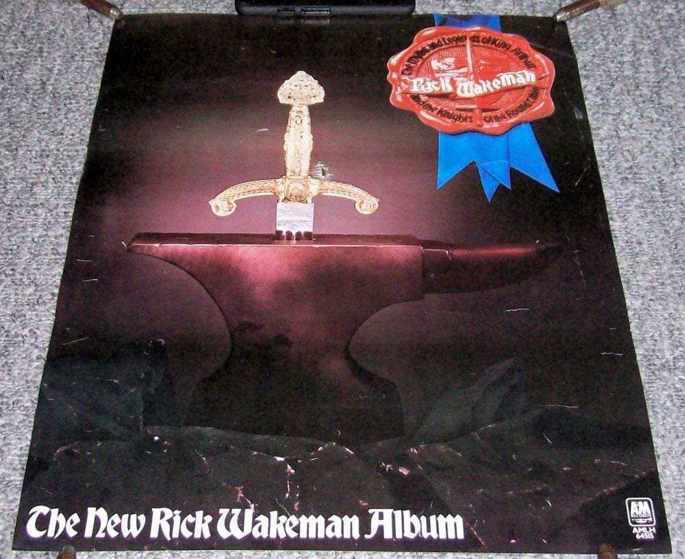 RICK WAKEMAN SUPERB U.K. RECORD COMPANY PROMO POSTER 