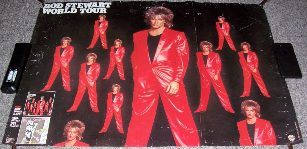 ROD STEWART GERMAN RECORD COMPANY PROMO/TOUR POSTER FOR 