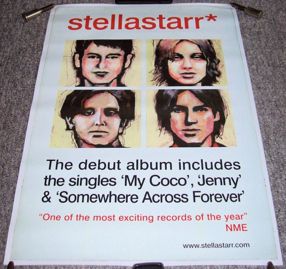 STELLASTAR U.K. RECORD COMPANY PROMO POSTER FOR THE SELF TITLED DEBUT ALBUM