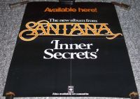 SANTANA SUPERB RARE U.K. RECORD COMPANY PROMO POSTER "INNER SECRETS" ALBUM 1978