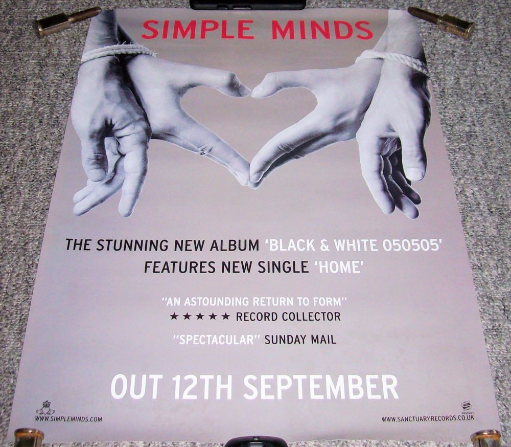 SIMPLE MINDS UK RECORD COMPANY PROMO POSTER 