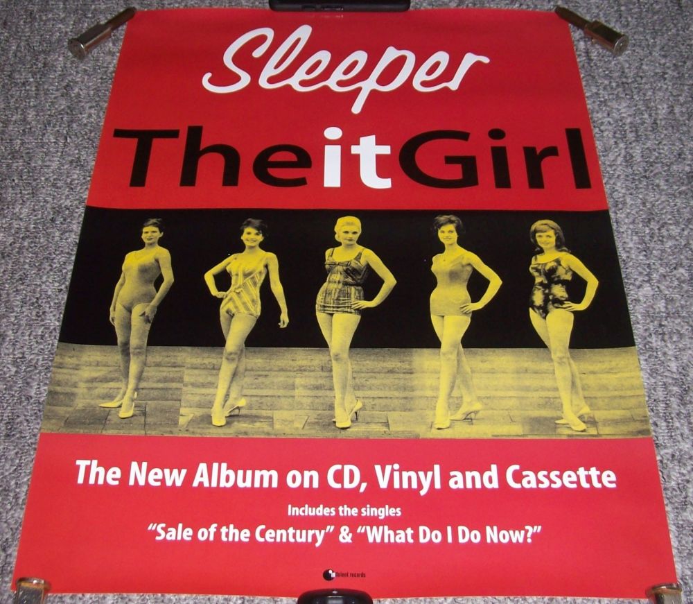 SLEEPER STUNNING RARE U.K. RECORD COMPANY PROMO POSTER ‘THE IT GIRL' ALBUM 