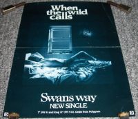 SWANS WAY RARE UK RECORD COMPANY PROMO POSTER "WHEN THE WILD CALLS" SINGLE 1984