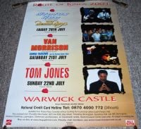 STATUS QUO THE BEACH BOYS VAN MORRISON TOM JONES 'ROUTE OF THE KINGS' JULY 2001 WARWICK CASTLE CONCERTS POSTER LARGE