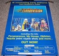 TERRORVISION UK REC COM PROMO/TOUR POSTER "WHALES AND DOLPHINS" COMP ALBUM 2001