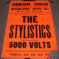THE STYLISTICS CONCERT POSTER WEDNESDAY 6th APRIL 1977 BIRMINGHAM ODEON THEATRE