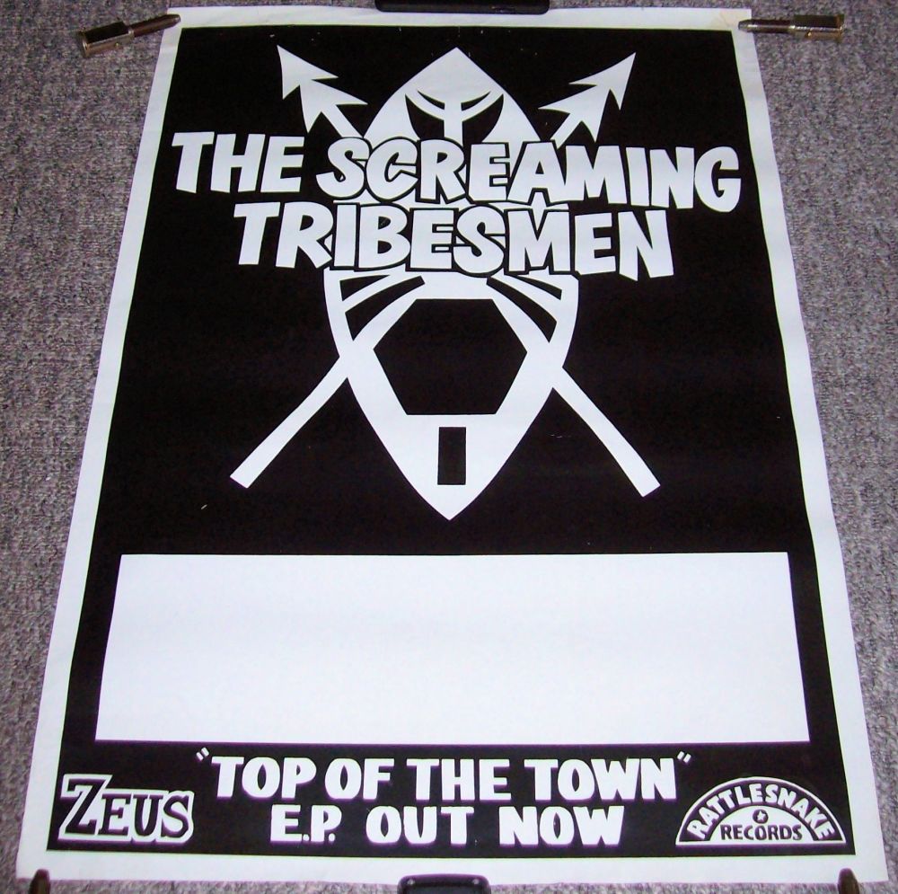 THE SCREAMING TRIBESMEN STUNNING 'TOP OF THE TOWN' UK TOUR BLANK POSTER 198