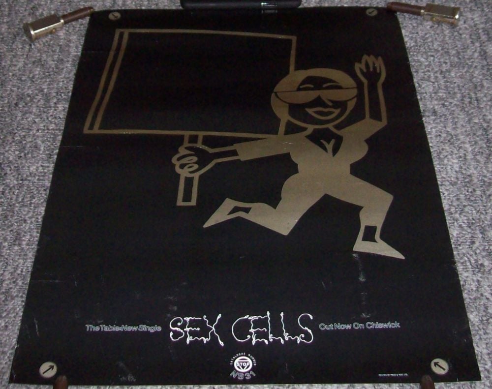 THE TABLE RARE U.K. RECORD COMPANY PROMO POSTER FOR THE SINGLE 'SEX CELLS' 