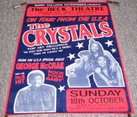 THE CRYSTALS GEORGE McCRAE CONCERT POSTER SUN 18th OCT BECK THEATRE HAYES 1981