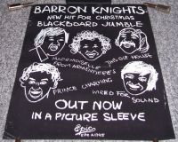 THE BARRON KNIGHTS RECORD COMPANY PROMO POSTER 'BLACKBOARD JUMBLE' SINGLE 1981