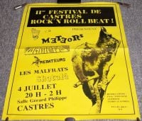 THE METEORS WAMPAS LES MALFRATS SKATALA FESTIVAL POSTER 4th JULY 1987 IN FRANCE