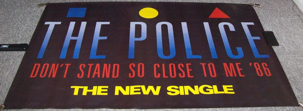 THE POLICE STING RARE U.K. PROMO POSTER 'DON'T STAND SO CLOSE TO ME' SINGLE