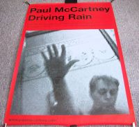 THE BEATLES PAUL McCARTNEY U.K. REC COM PROMO POSTER 'DRIVING RAIN' ALBUM 2001
