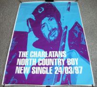 THE CHARLATANS U.K. RECORD COMPANY PROMO POSTER 'NORTH COUNTRY BOY' SINGLE 1997