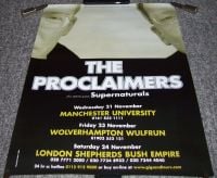 THE PROCLAIMERS SUPERNATURALS SUPERB RARE 3 X CONCERTS U.K. TOUR POSTER 2001 