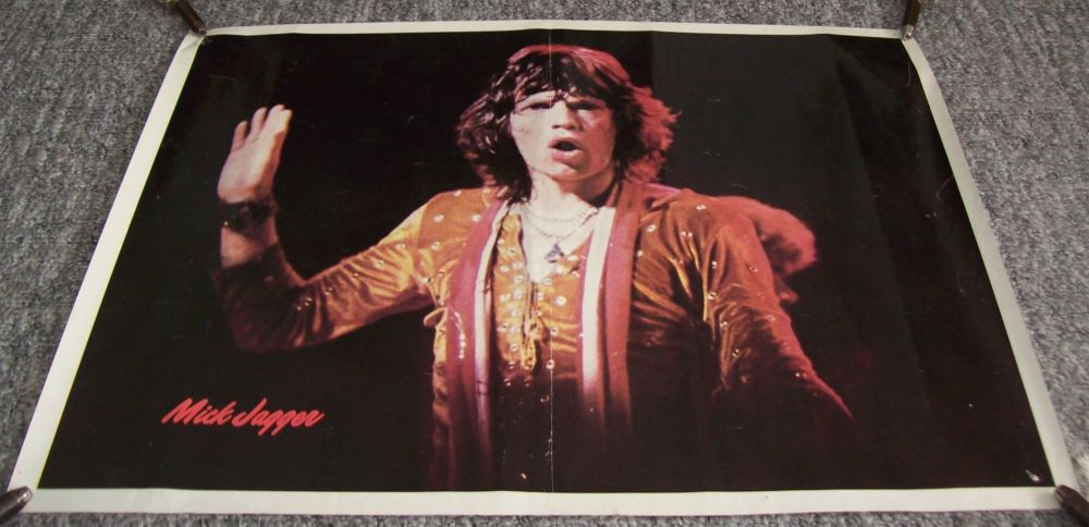 THE ROLLING STONES MICK JAGGER STUNNING RARE U.K. LIVE PERSONALITY POSTER 1