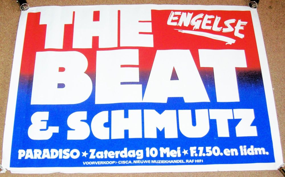 THE BEAT STUNNING CONCERT POSTER SATURDAY 10th MAY 1980 PARADISO CLUB AMSTE