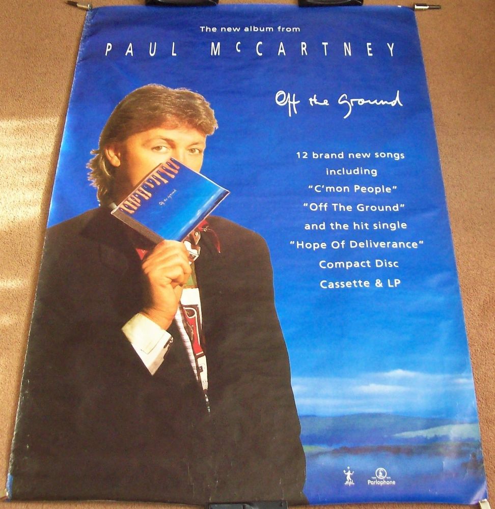 THE BEATLES PAUL McCARTNEY U.K. REC COM PROMO POSTER 'OFF THE GROUND' ALBUM