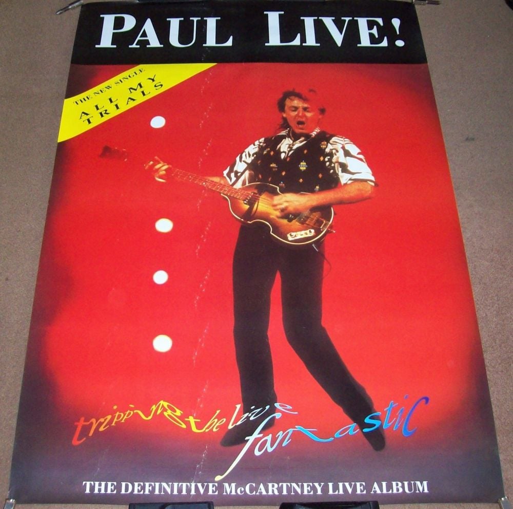 THE BEATLES PAUL McCARTNEY POSTER 'TRIPPING THE LIGHT FANTASTIC' LIVE ALBUM